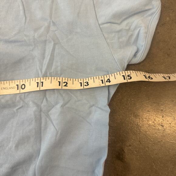 Vintage Y2K Fornarina Made In Italy Cross Embossed Puff Baby Tee Blue Pink M - Picture 3 of 6